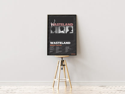 Brent Faiyaz - Wasteland Poster - Dark Edition (Frontal Stool Mockup)