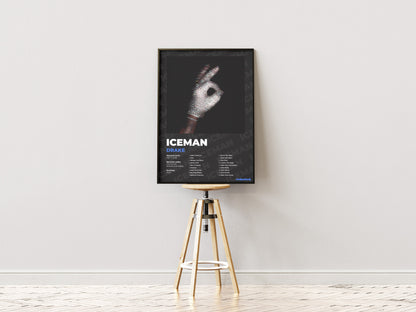 Drake - Iceman Poster - Dark Edition (Frontal Stool Mockup)