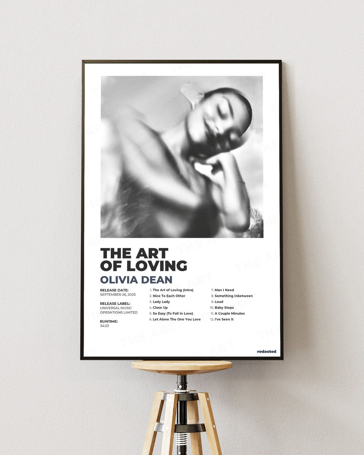 Olivia Dean - The Art Of Loving Poster - White Edition (12x18 / 24x36) - View 1