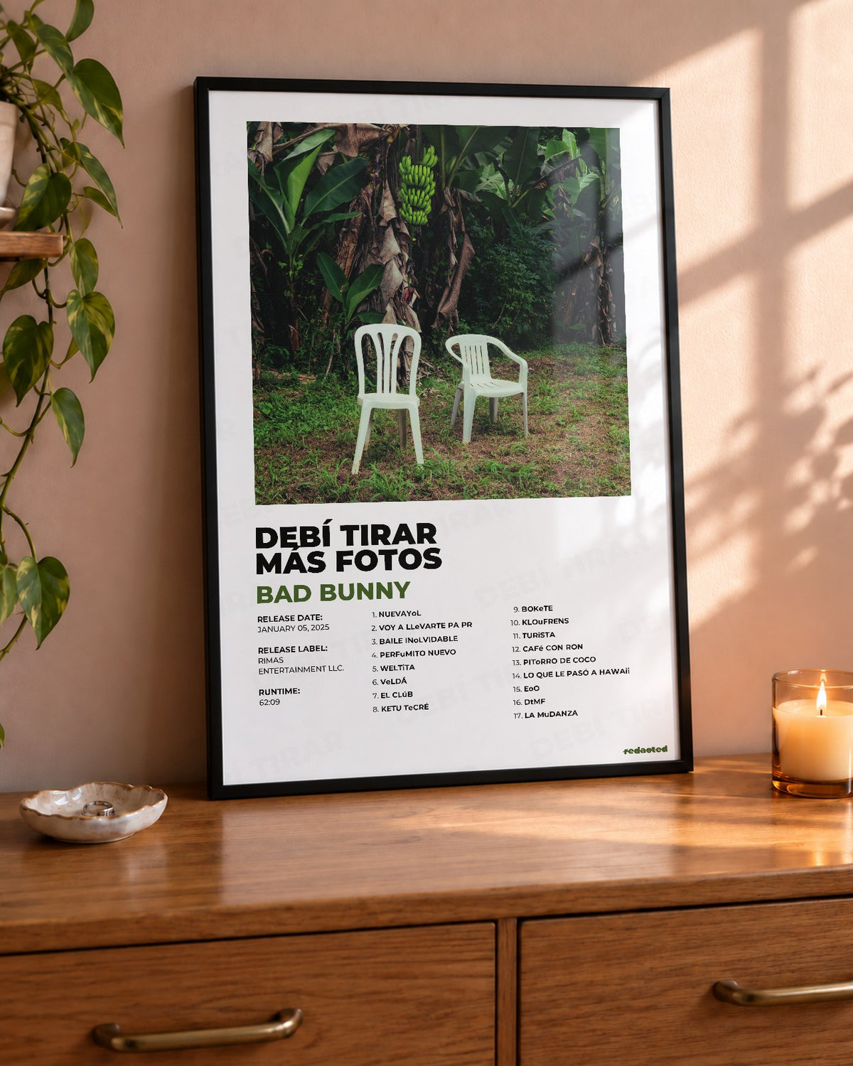 Bad Bunny - Debí Tirar Más Fotos Poster - White Edition (12x18 / 24x36) - Poster view