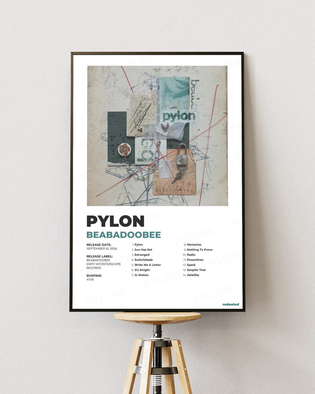 Beabadoobee - Pylon Poster - White Edition (12x18 / 24x36) - Poster view