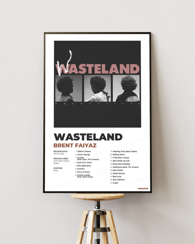 BRENT FAIYAZ - WASTELAND Poster - White Edition (12x18 / 24x36) - Poster view