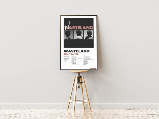 Brent Faiyaz - WASTELAND Poster - White Edition (12x18 / 24x36)
