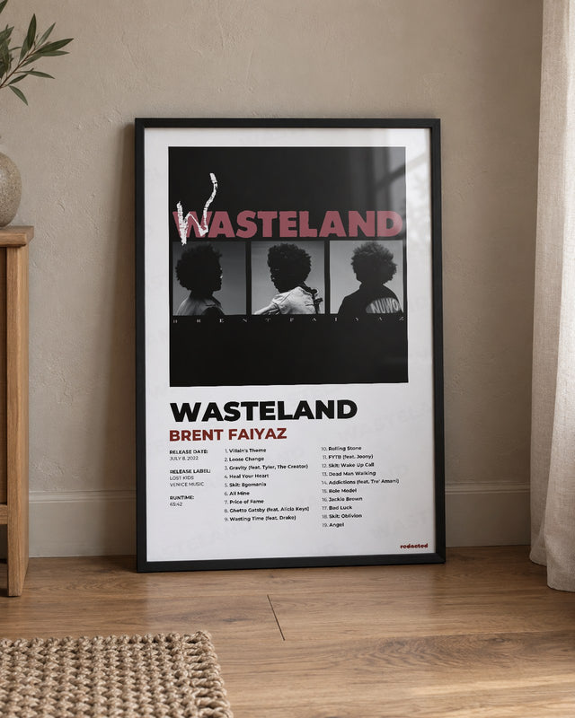 BRENT FAIYAZ - WASTELAND Poster - White Edition (12x18 / 24x36) - Poster view