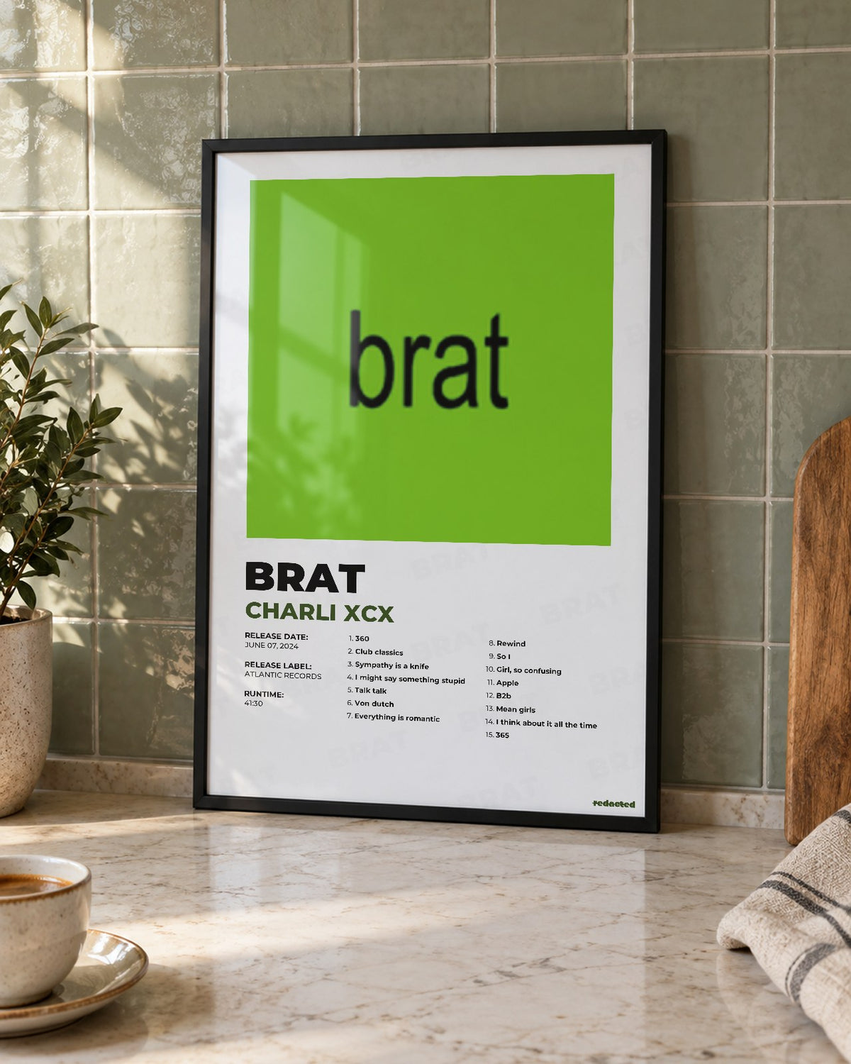 Charli xcx - BRAT Poster - White Edition (12x18 / 24x36) - Poster view