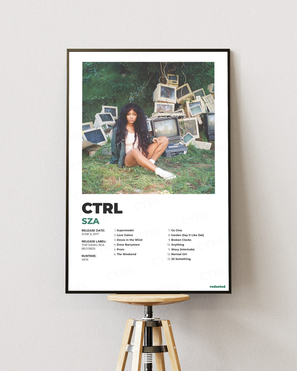 SZA - CTRL Poster - White Edition (12x18 / 24x36) - Poster view