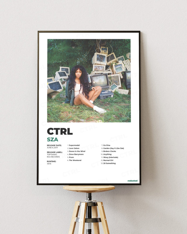 SZA - CTRL Poster - White Edition (12x18 / 24x36) - Poster view
