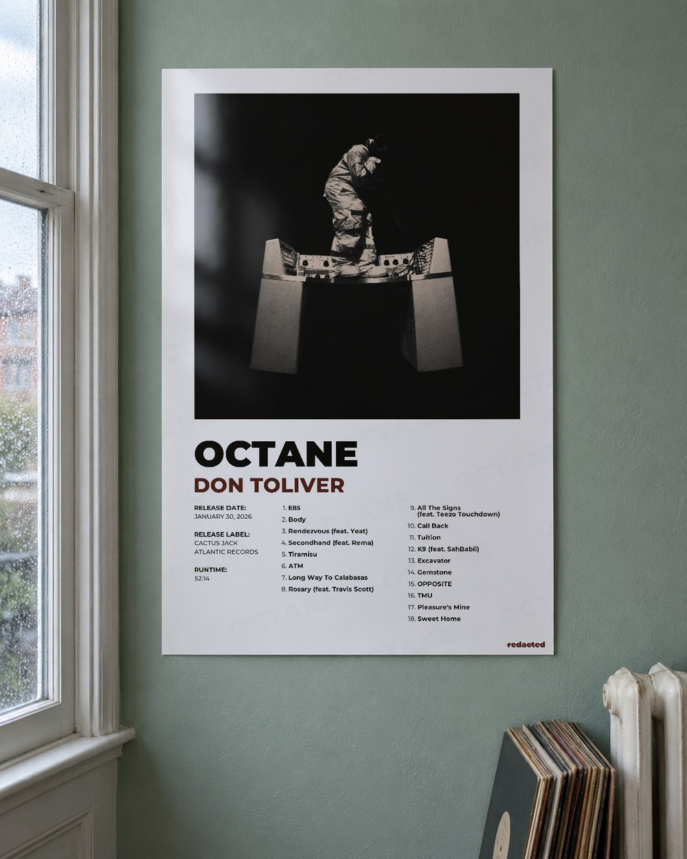 DON TOLIVER - OCTANE Poster - White Edition (12x18 / 24x36) - Poster view