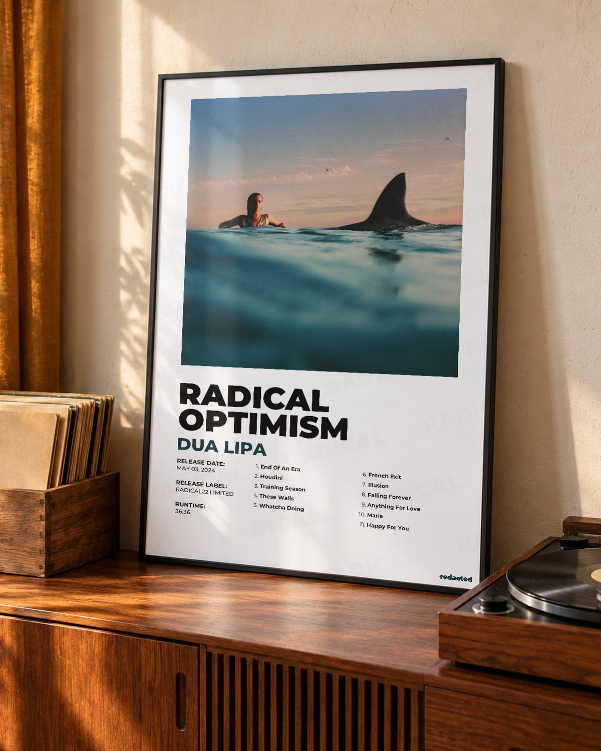 Dua Lipa - Radical Optimism Poster - White Edition (12x18 / 24x36) - Poster view