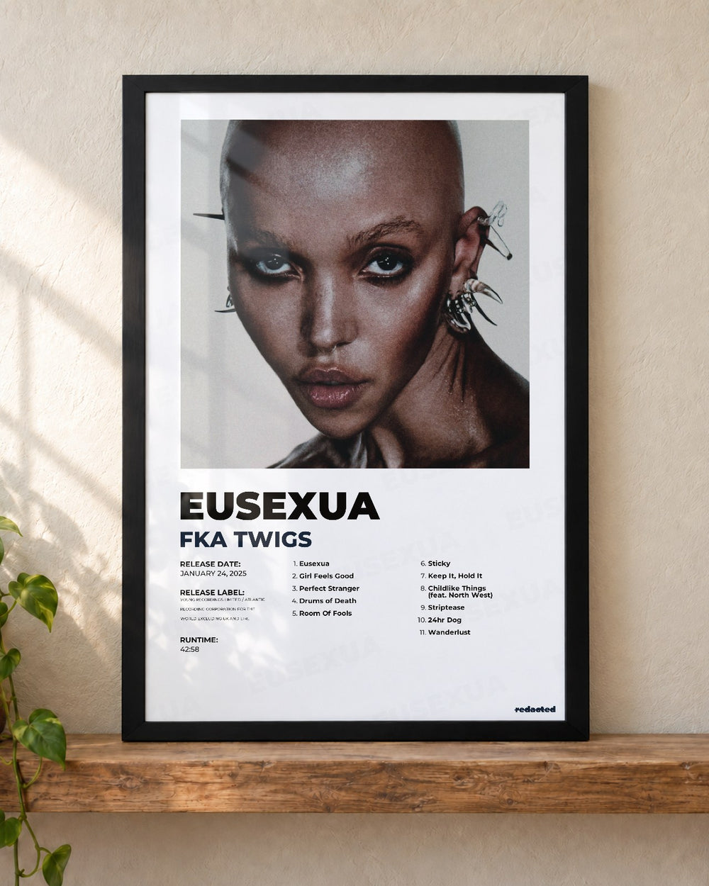 Fka Twigs - Eusexua Poster - White Edition (12x18 / 24x36) - Poster view