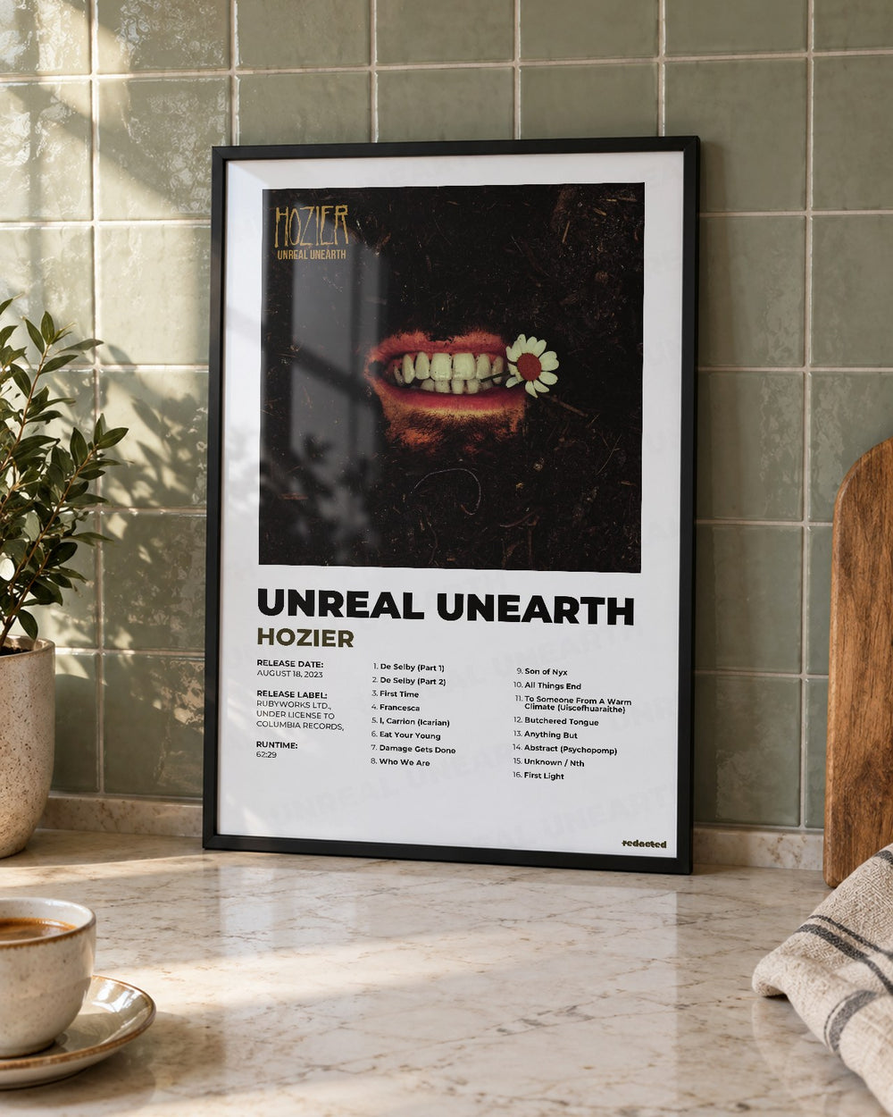 Hozier - Unreal Unearth Poster - White Edition (12x18 / 24x36) - Poster view