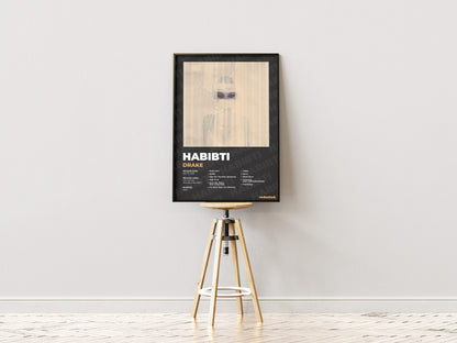 Drake - Habibti Poster - Dark Edition (Frontal Stool Mockup)