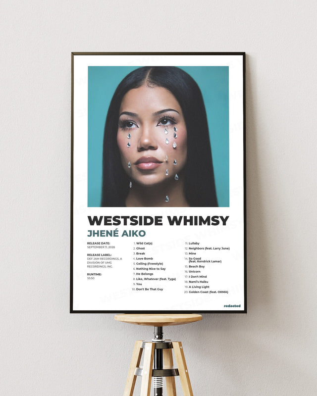 Jhené Aiko - Westside Whimsy Poster - White Edition (12x18 / 24x36) - Poster view