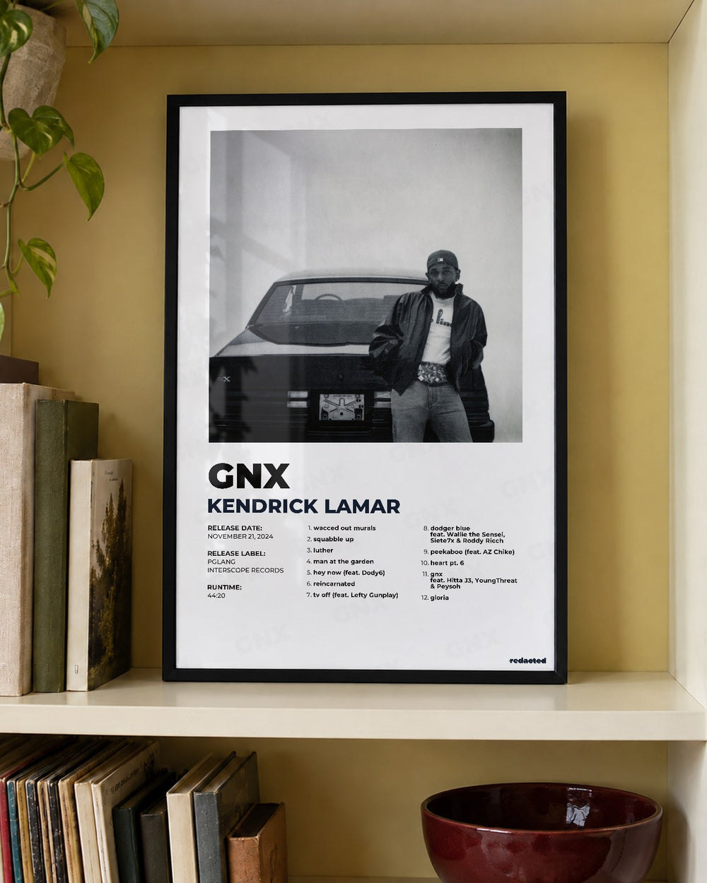 Kendrick Lamar - GNX Poster - White Edition (12x18 / 24x36) - Poster view