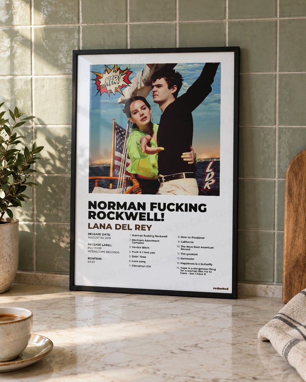 Lana Del Rey - Norman Fucking Rockwell! Poster - White Edition (12x18 / 24x36) - Poster view