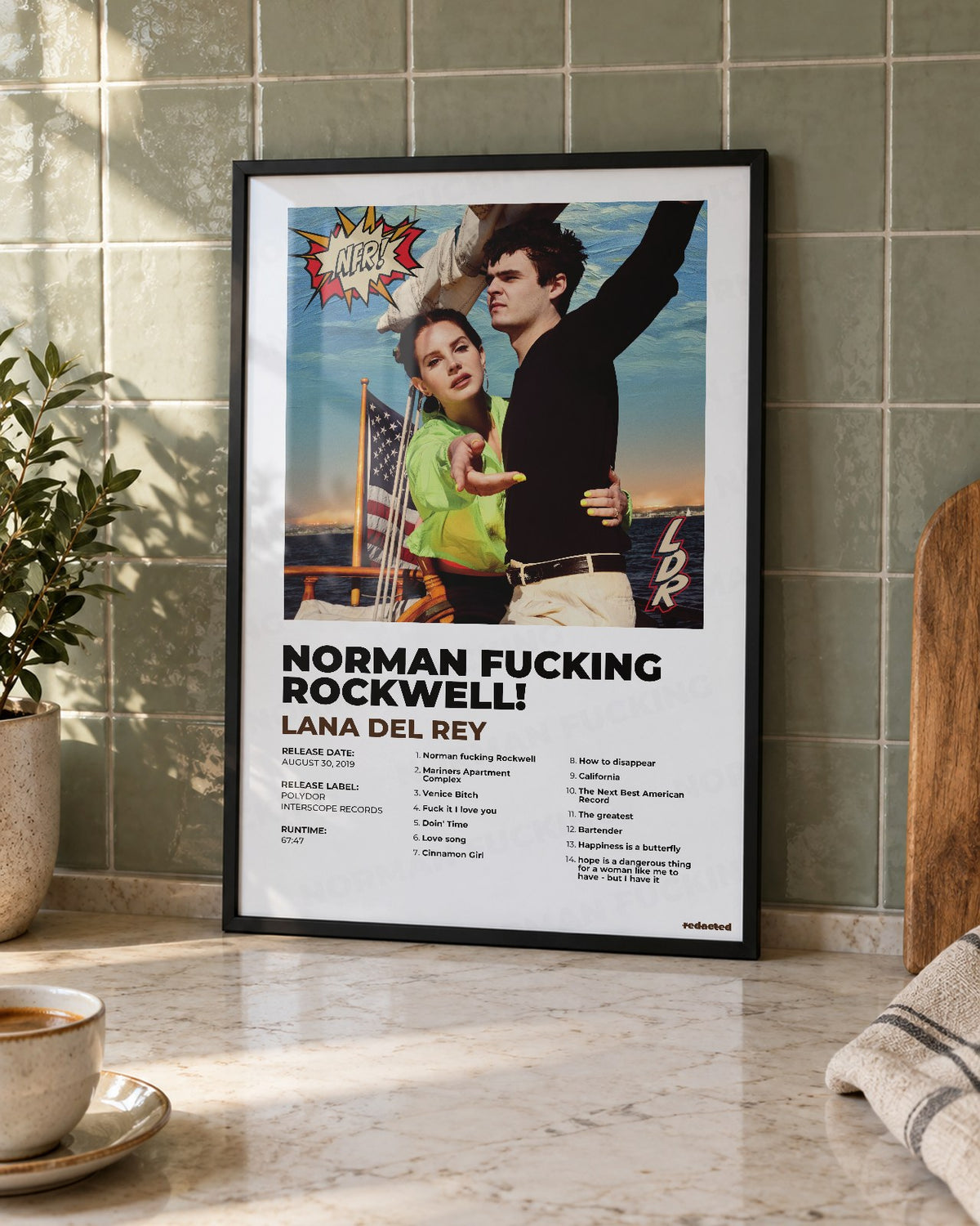 Lana Del Rey - Norman Fucking Rockwell! Poster - White Edition (12x18 / 24x36) - Poster view