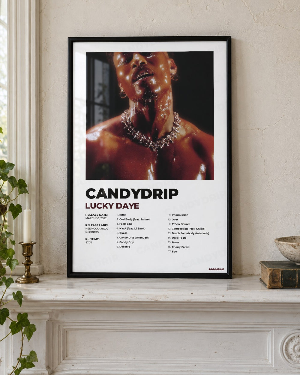 Lucky Daye - Candydrip Poster - White Edition (12x18 / 24x36) - Poster view