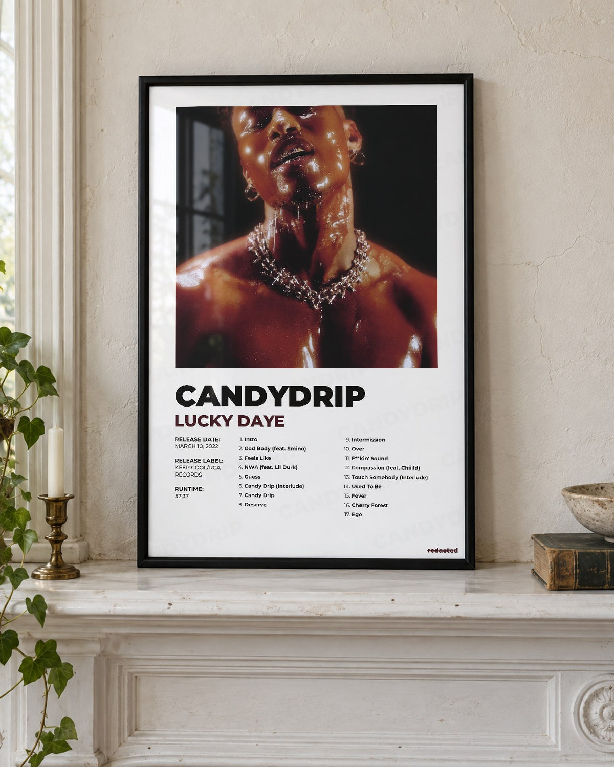 Lucky Daye - Candydrip Poster - White Edition (12x18 / 24x36) - Poster view