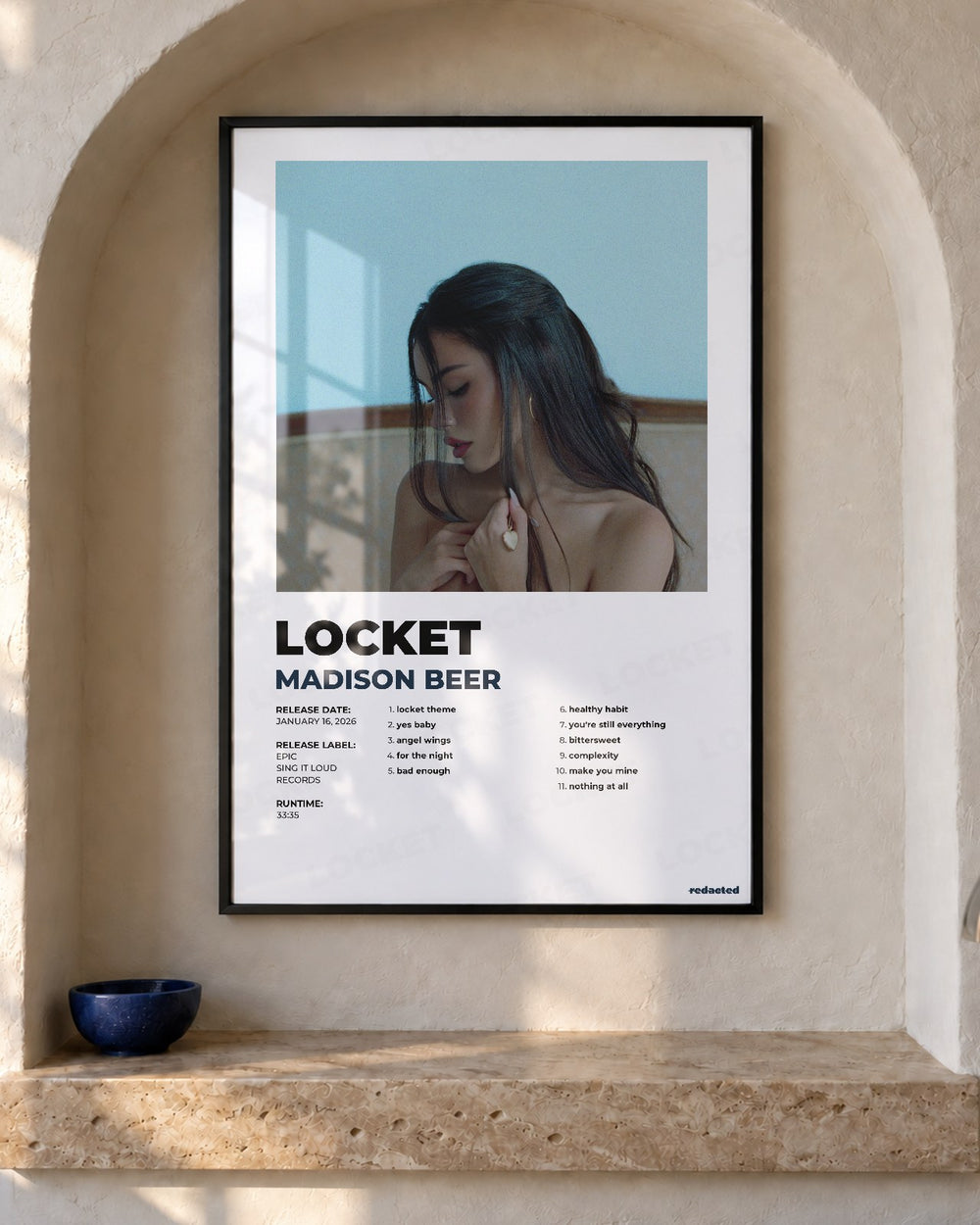 Madison Beer - locket Poster - White Edition (12x18 / 24x36) - Poster view