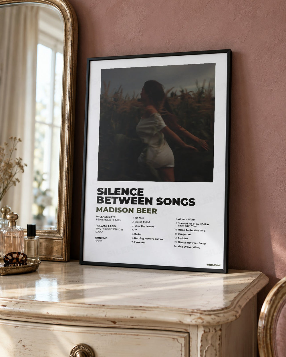 Madison Beer - Silence Between Songs Poster - White Edition (12x18 / 24x36) - Poster view