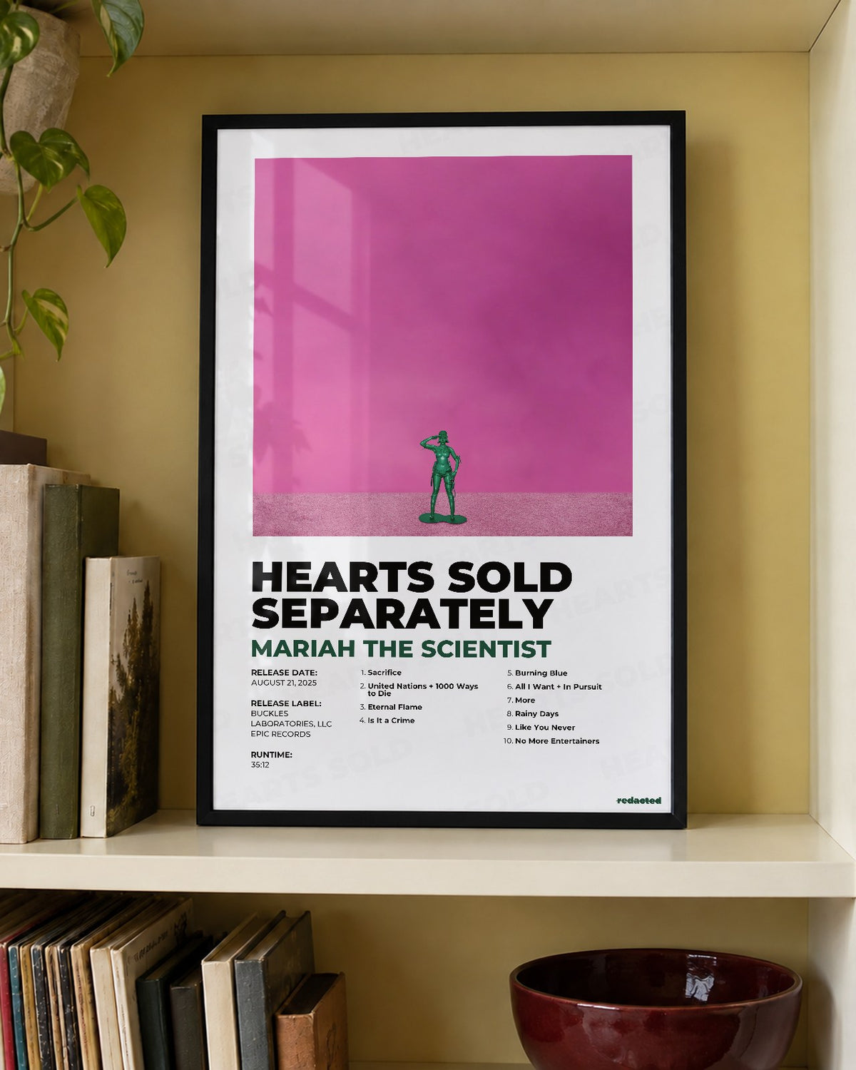 Mariah the Scientist - HEARTS SOLD SEPARATELY Poster - White Edition (12x18 / 24x36) - Poster view