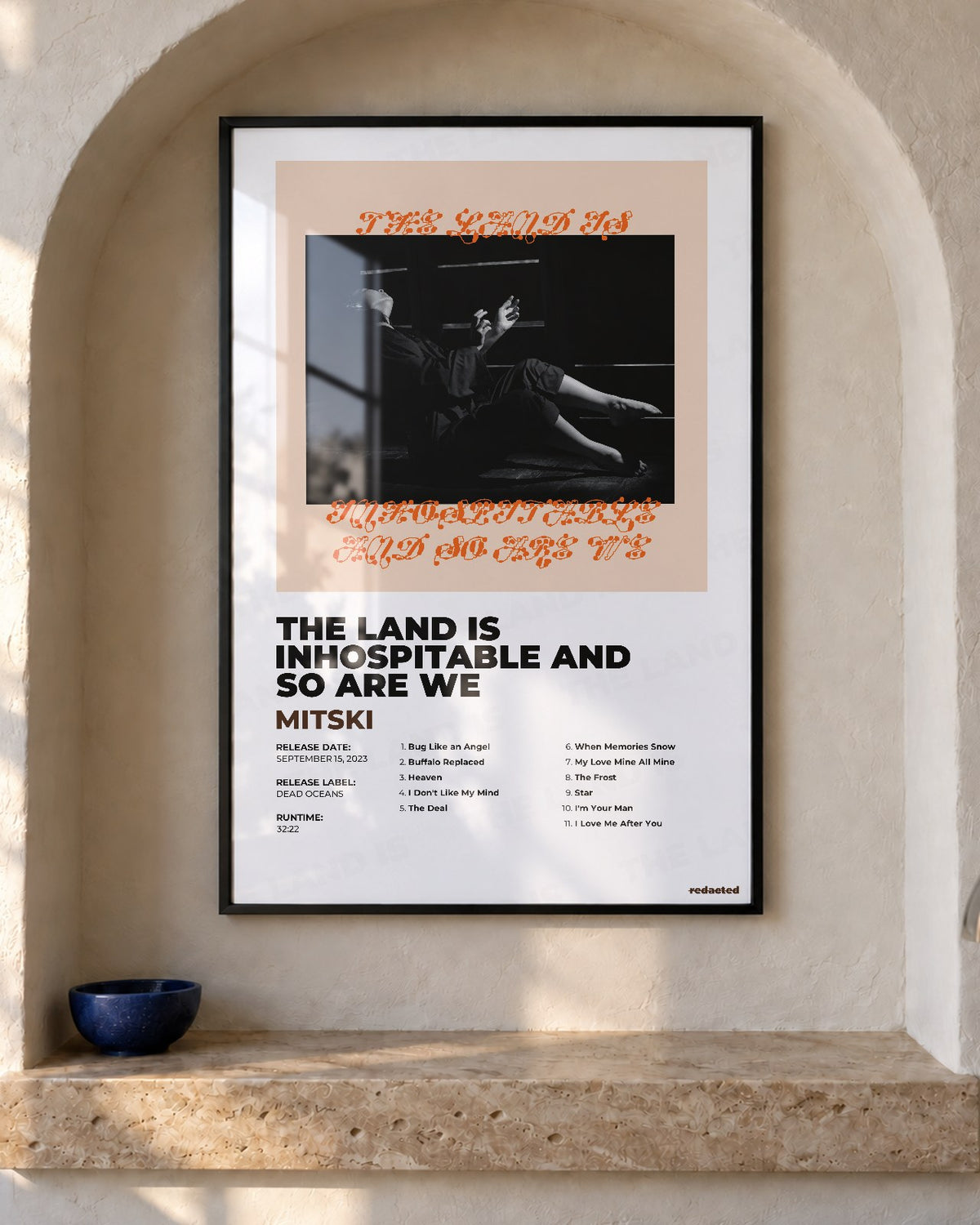 Mitski - The Land Is Inhospitable And So Are We Poster - White Edition (12x18 / 24x36) - Poster view