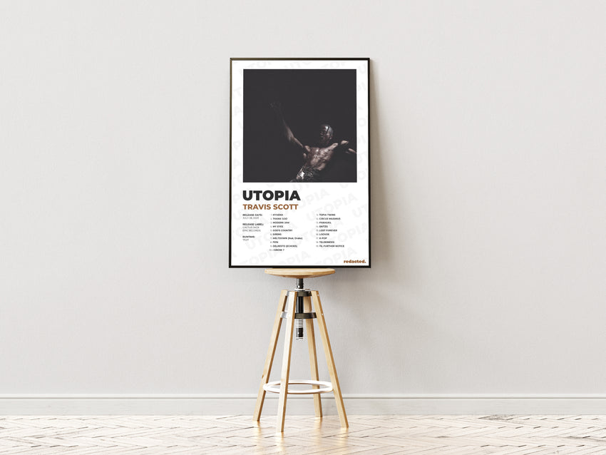Travis Scott - UTOPIA Poster - White Edition (12x18 / 24x36)