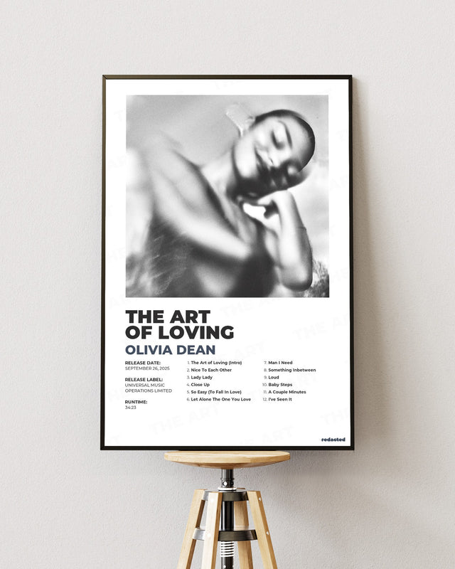 Olivia Dean - The Art Of Loving Poster - White Edition (12x18 / 24x36) - Poster view