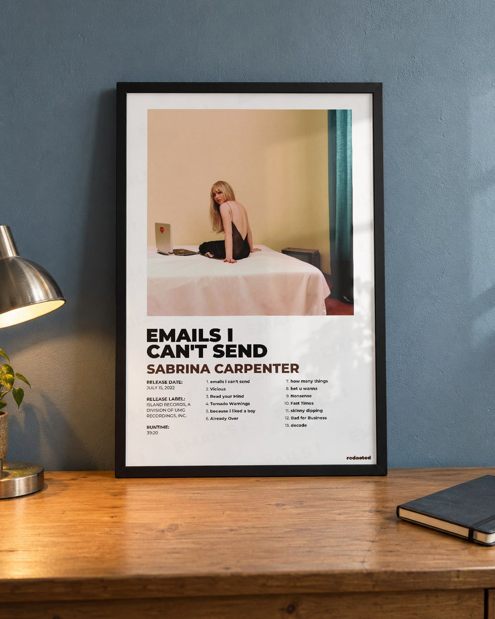 Sabrina Carpenter - emails i can't send Poster - White Edition (12x18 / 24x36) - Poster view