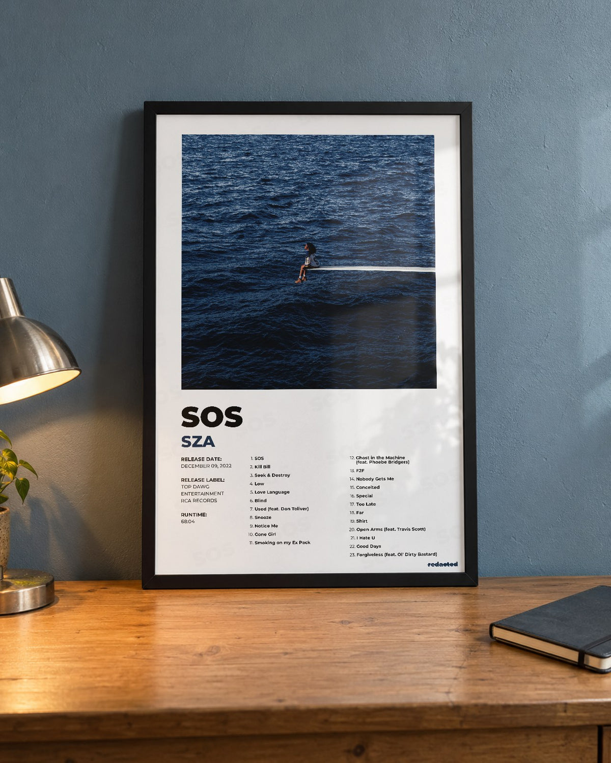 SZA - SOS Poster - White Edition (12x18 / 24x36) - Poster view