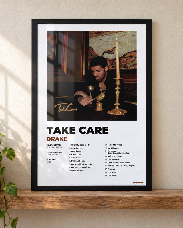 DRAKE - TAKE CARE Poster - White Edition (12x18 / 24x36) - Poster view
