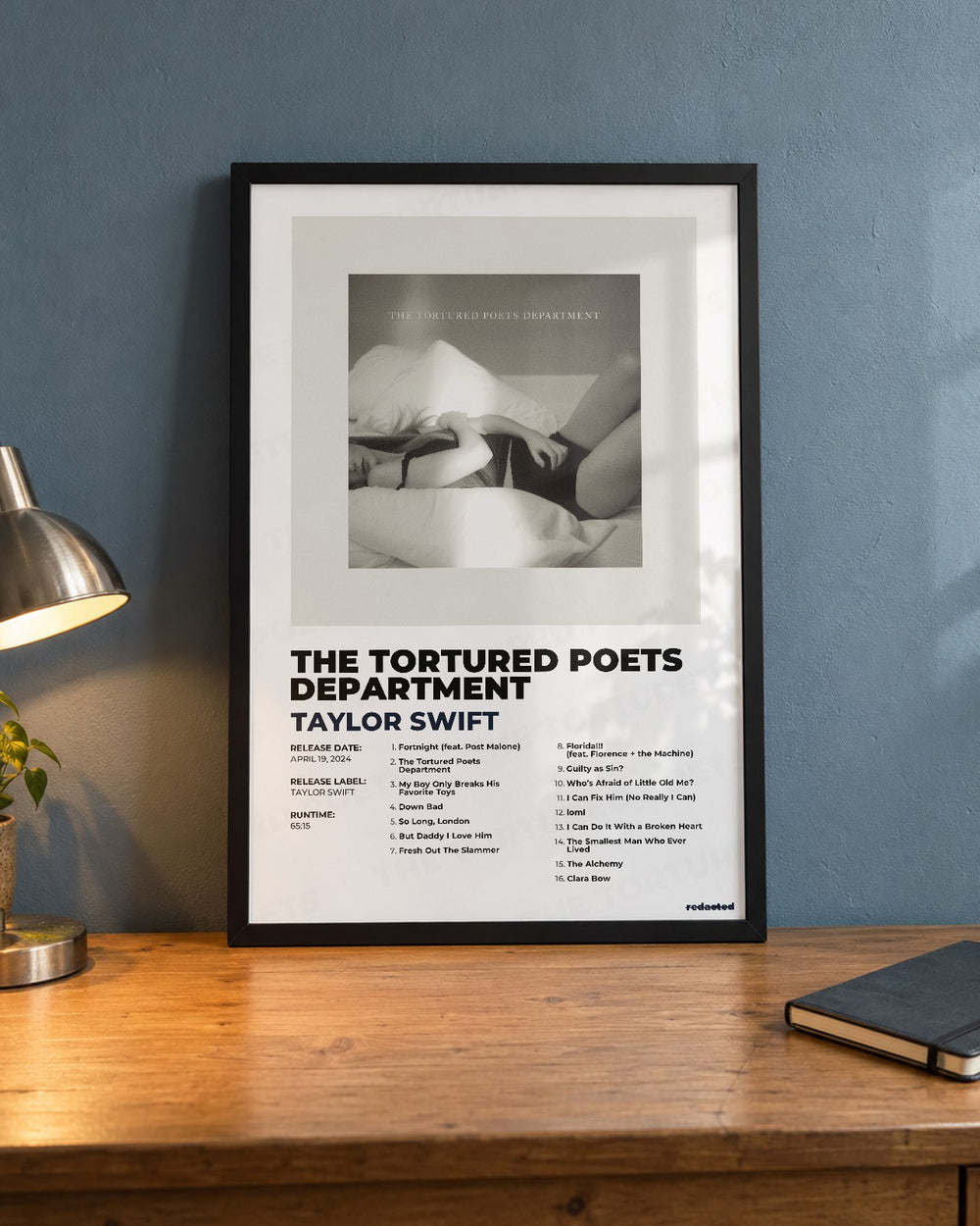 Taylor Swift - The Tortured Poets Department Poster - White Edition (12x18 / 24x36) - Poster view