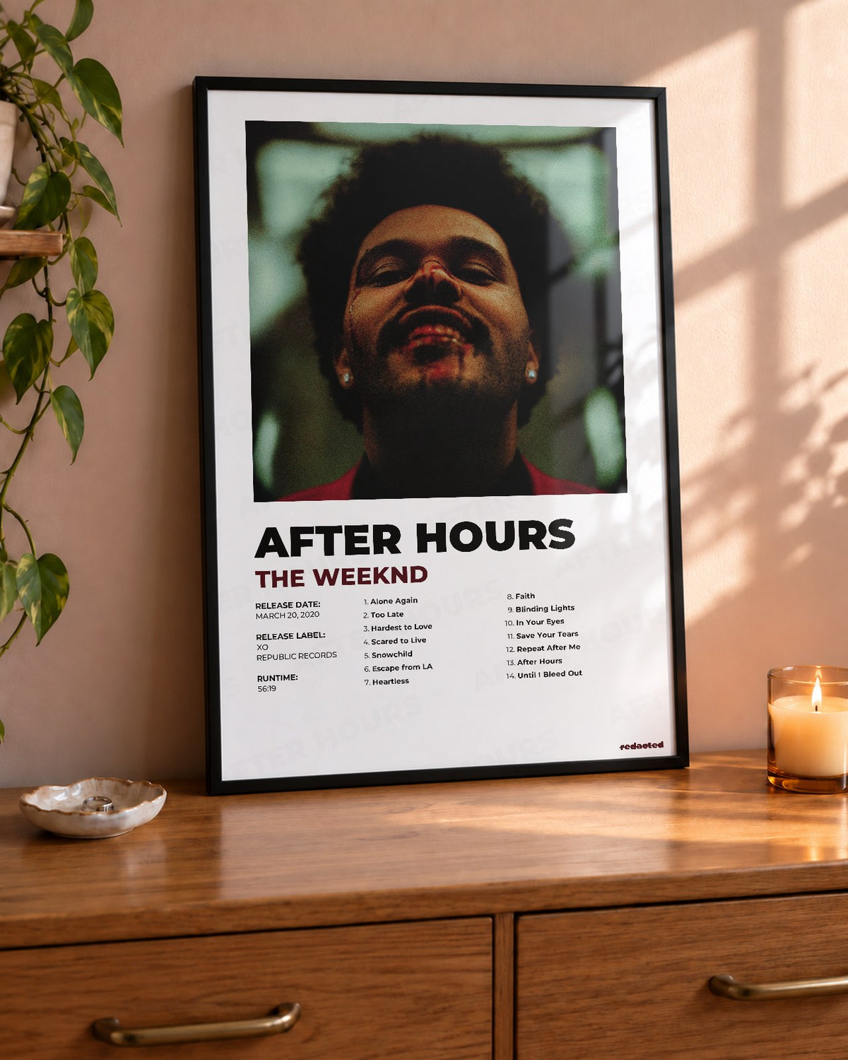 THE WEEKND - AFTER HOURS Poster - White Edition (12x18 / 24x36) - Poster view