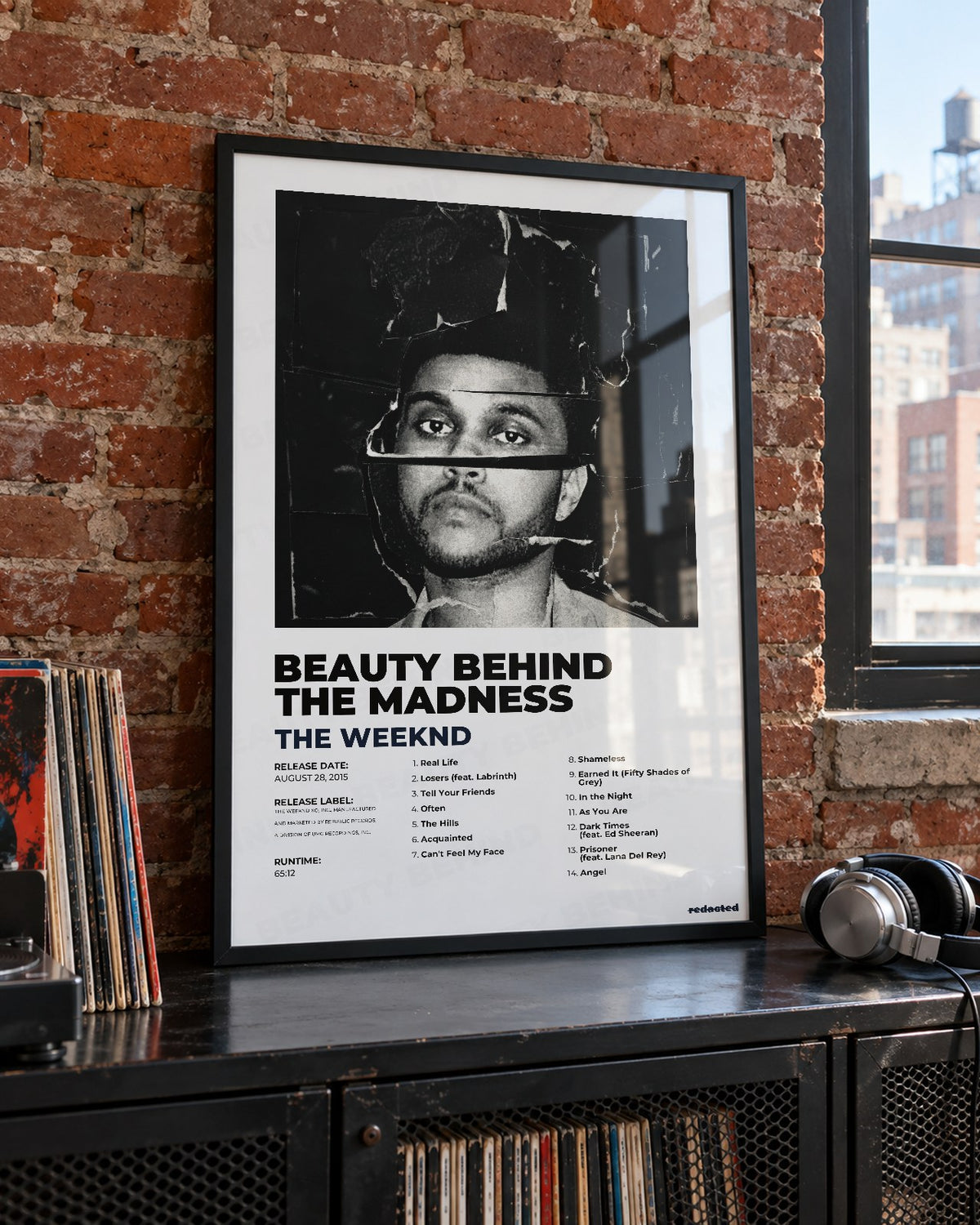 The Weeknd - Beauty Behind The Madness Poster - White Edition (12x18 / 24x36) - Poster view