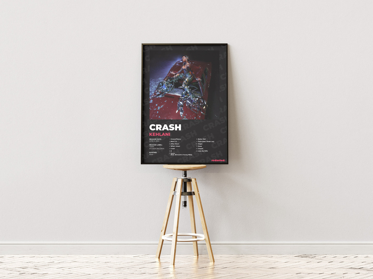 Kehlani - Crash Poster - Dark Edition (Frontal Stool Mockup)