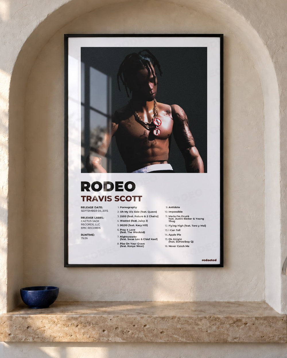 Travis Scott - Rodeo Poster - White Edition (12x18 / 24x36) - Poster view