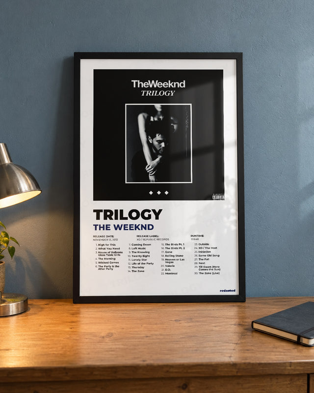THE WEEKND - TRILOGY Poster - White Edition (12x18 / 24x36) - Poster view
