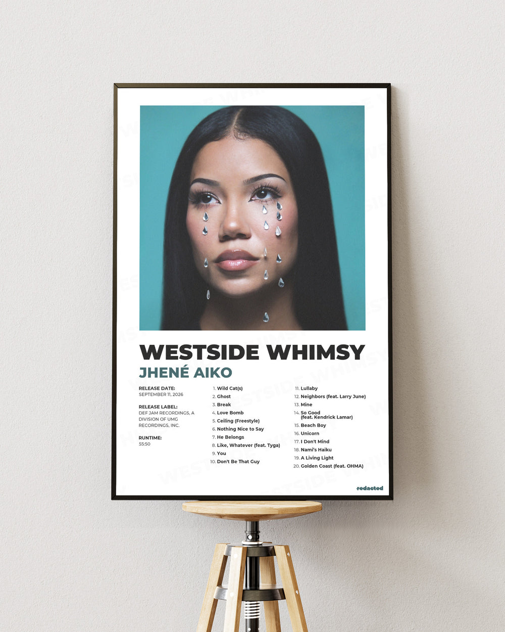 Jhené Aiko - Westside Whimsy Poster - White Edition (12x18 / 24x36) - View 1