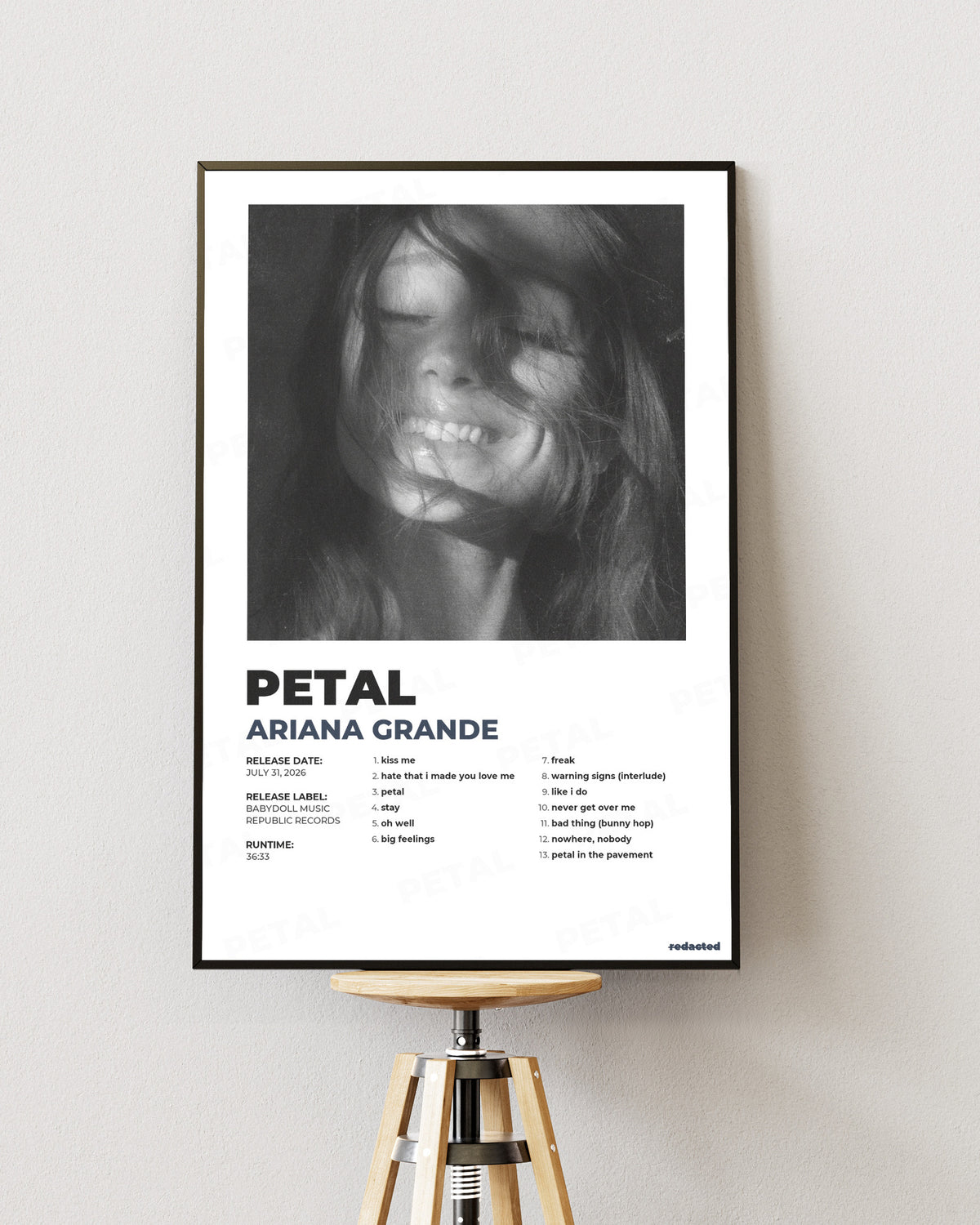 Ariana Grande - Petal Poster - White Edition (12x18 / 24x36) - View 1