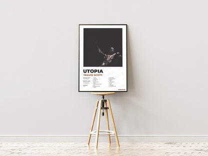Travis Scott - Utopia Poster - White Edition (Frontal Stool Mockup)
